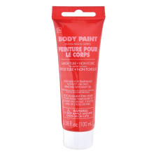 Cerven    farba na telo na Halloween - 1 ks (3,4 oz) -    iariv    a lahko aplikovateln    kost   mov    make-up, ide   lny na rekvizity a p   rty