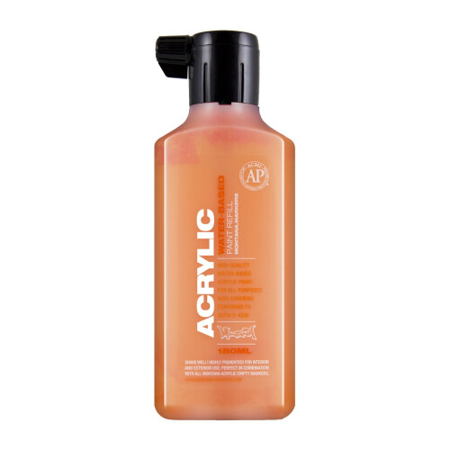 Montana Αναγκαία Μελάνη Χρώματος, 180ml Φιάλη, Shock Orange (045451)