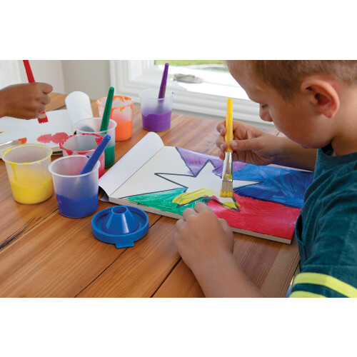 ChenilleKraft Color Coded Flat Stubby Brushes  Assorted Colors  Class Pack  10Set 5184 2