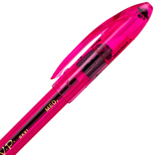 Pentel Pentel Ροζ BCA RSVP Razzle-Dazzle, (1.0mm) Μεσαία Γραμμή, Μαύρη Μελάνη, Συσκευασία 5 (BK91RDBP5P) 2