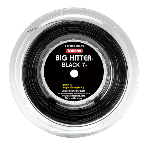 TOURNA Big Hitter Black 7 Ultimate Spin String Black7 17g Spule