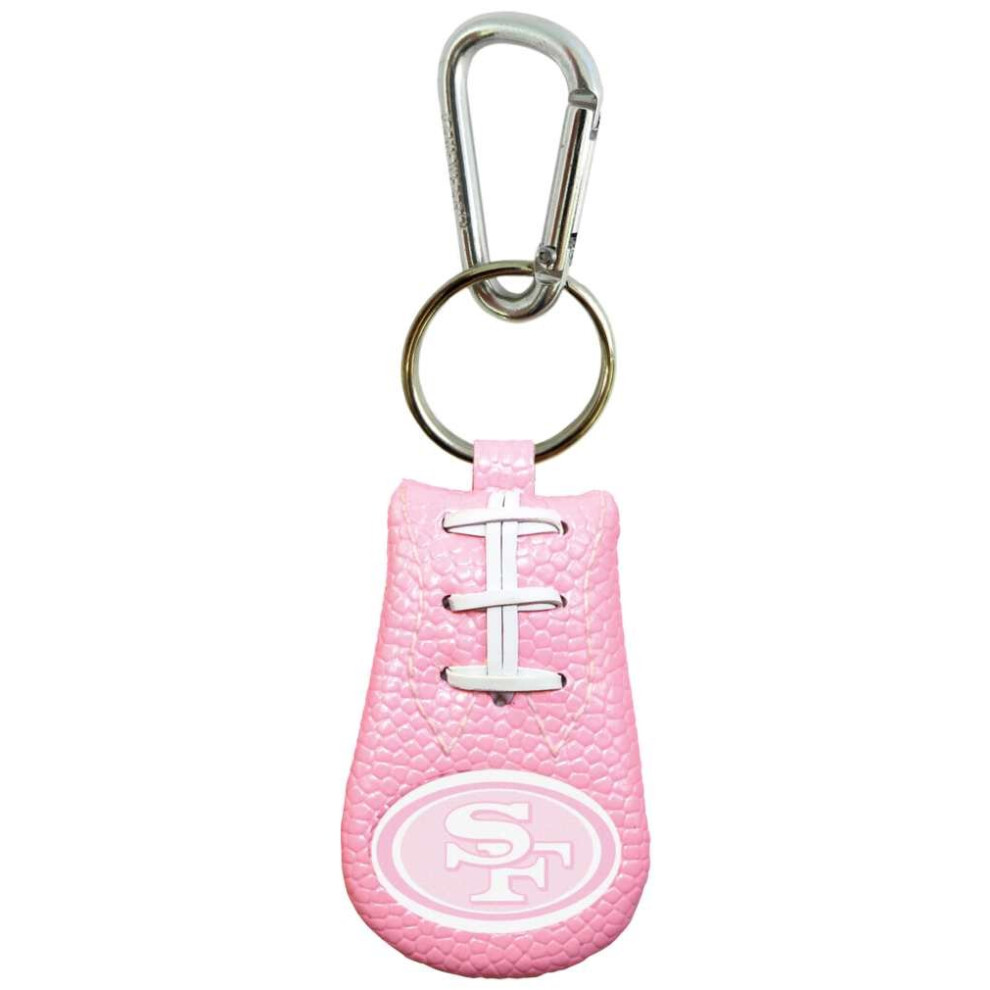 Nfl San Francisco 49Ers Pink Football Keychain