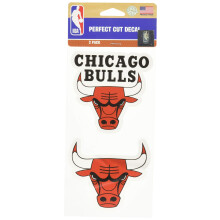Samolepka WinCraft NBA Chicago Bulls Perfect Cut (sada 2 ks) 4"""" x 4"""" cierna