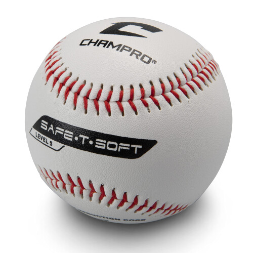 Champro Safe-T-Soft Level 5 Baseball (White 9-Inch) Pack med 12 1