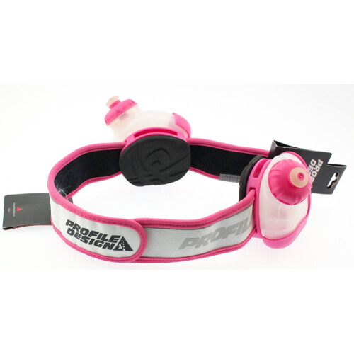 Profile Design Sync Hydration System 2 Flask Bälte (Vit/Rosa, X-Large)