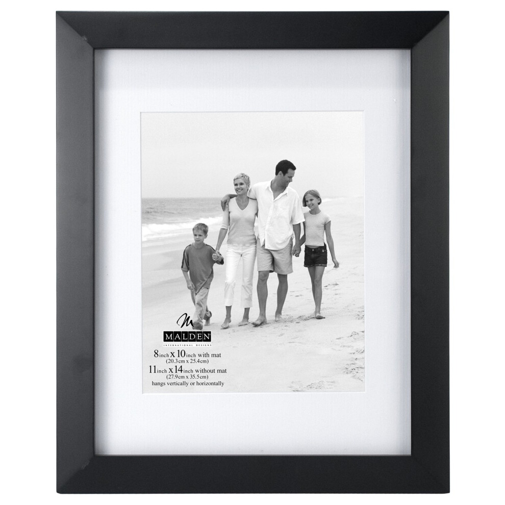 Cadre Photo En Bois Noir Mat Berkeley De Malden International Designs 8X10/11X14 Noir-image