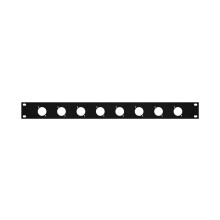OSP Cases | Metal Rack Panel | 1-Space | 8 D-Series Punch-Out's