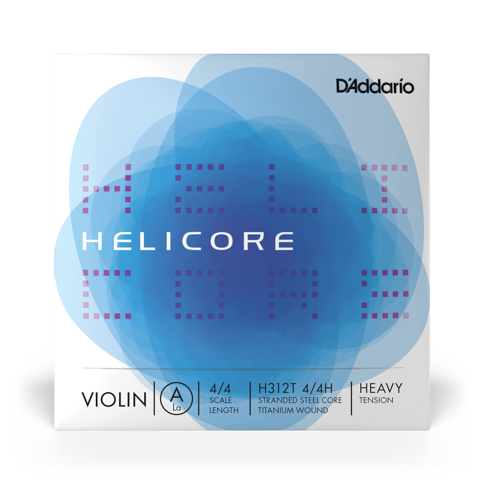 Corde de violon D'Addario Orchestral - Helicore 4/4 - Corde de La fil   e en titane - H312T 4/4H - Corde de La uniquement - Tension forte