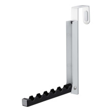 Yamazaki Alloy Steel Home 7162 Over The Door Hooks - Folding Hanging Coat Rack Black