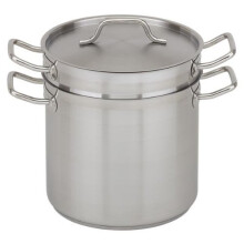 Royal Industries Doppia caldaia con coperchio 8 qt 9,4"" x 7,5"" HT in acciaio inossidabile di grado commerciale - Certificato NSF