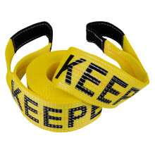 Keeper - 4"""" x 30 Emergency Vehicle Towing and Recovery Strap - 10 000 lbs. Max Vehicle Weight and 20 000 lbs. Break Strength
