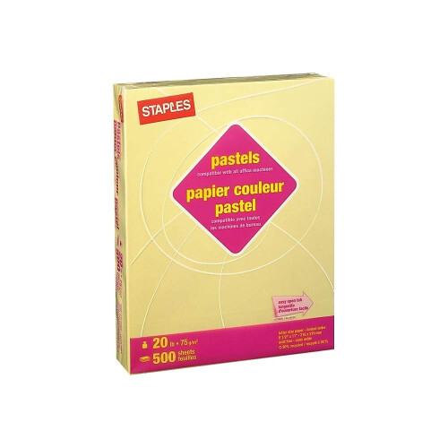 Staples 490948 Παπαγαλένιο Χαρτί Αντιγράφων 8 1/2 x 11 Ίντσες Κανάρη 500/Ρήμα (14787) 2