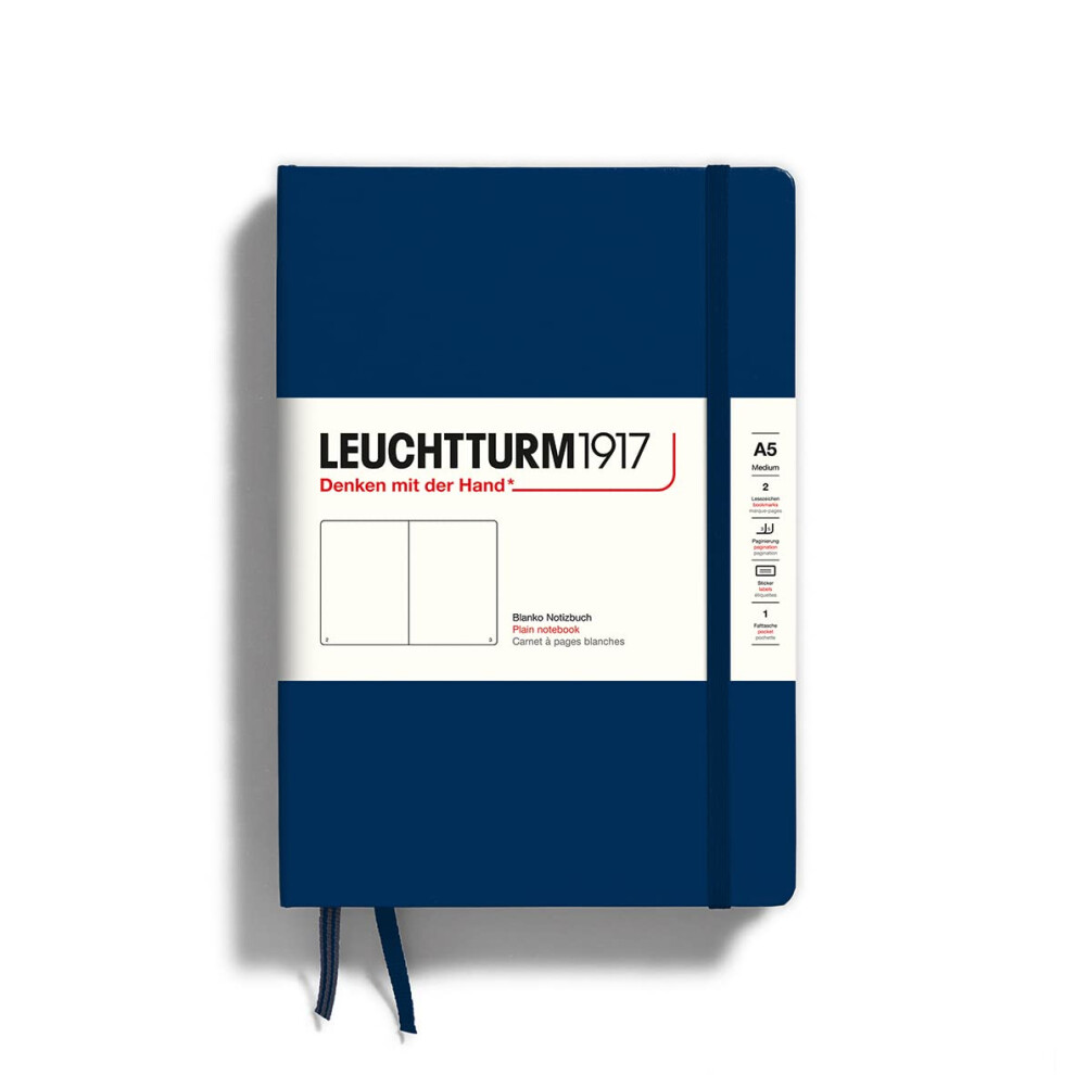 LEUcHTTURM1917 - Notebook Hardcover Medium A5-251 Numbered Pages for W