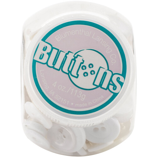 Blumenthal White Jar 4 oz. Butoane de dimensiuni asortate