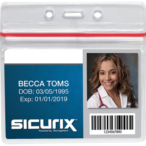 BAUMGARTENS 47830 Titulares de cart   o selvagem Horizontal 3-3/4 polegadas x2-5/8 polegadas 50/pk Cl