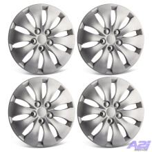 Conjunto de 4 calotas de reposio prateadas de 16 polegadas com sistema de reteno de clipe de metal - Nmero da pea: IWC439/16S