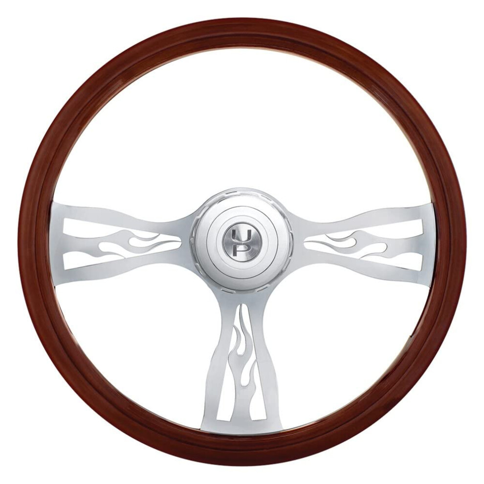 United Pacific 88139 - Steering Wheel - 18"" Chrome Flame Steering Whe 710270881390