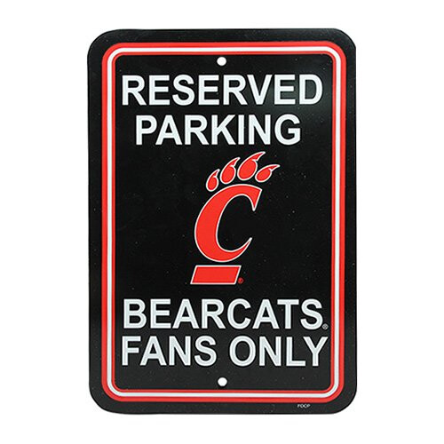 Fremont Die NCAA Σημείο Cincinnati Bearcats 12x18 Πλαστικό, Χρώματα Ομάδας, Ένα Μέγεθος