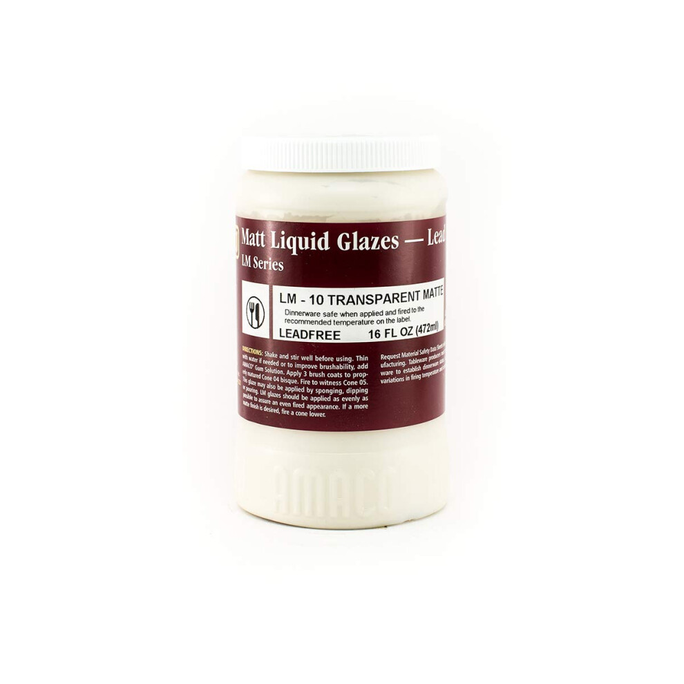 Amaco Lead-Free Matt Glaze - Pint  Transparent Matte  Transparent