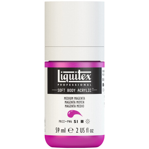 Liquitex Επαγγελματική Ακρυλική Πάστα, 59ml (2-oz) Μπουκάλι, Μεσαίο Ματζέντα