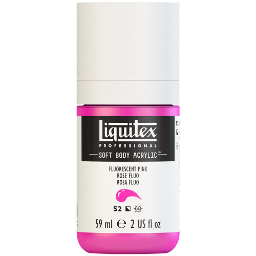 Liquitex Επαγγελματική Ακρυλική Χρώμα Σώματος, 59ml (2-oz) Φιαλίδιο, Φωσφορούχο Ροζ