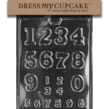 Matriz de Chocolate Dress My Cupcake, Números - Grande e Pequeno