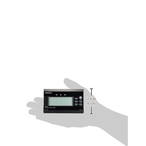 Seiko Seiko SAT10BE Stunning Guitar/Bass Tuner with Flat Tuning Function-Bla 2