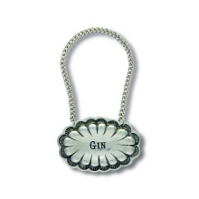 Vagabond House Pewter Western Concho GIN karafa ttek/ttek na lhev s alkoholem  rucne vyrben detail kvality ryt 2,5 palce irok