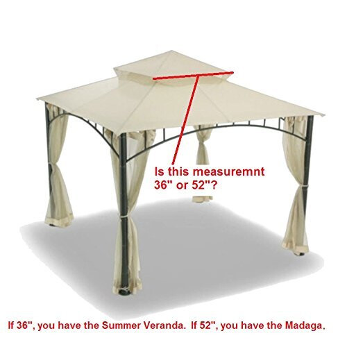 Garden Winds Replacement Canopy for Summer Veranda Gazebo Models L-GZ0 1