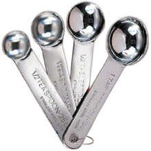 American Metalcraft Stainless Steel Measuring Spoons (Set of 4) Silver
