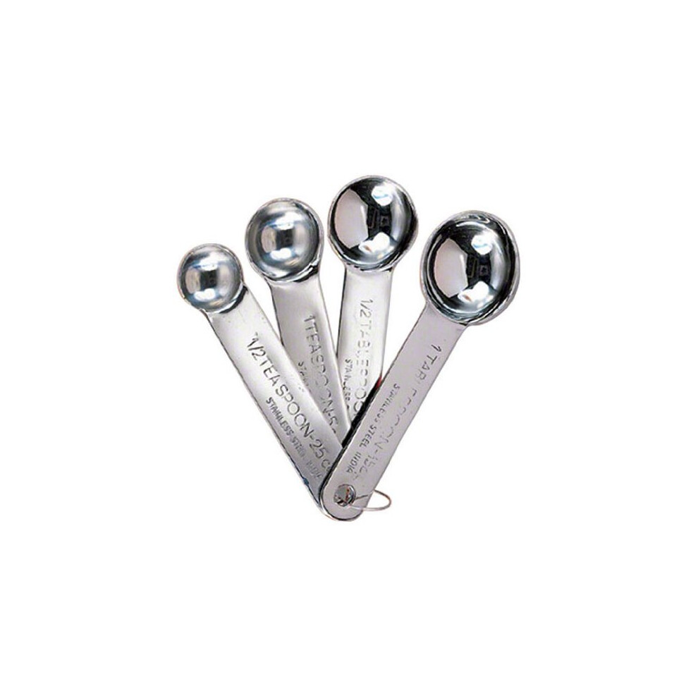 Amerikaans Richtingsboorder American Metalcraft Stainless Steel Measuring Spoons (Set Of 4) Silver