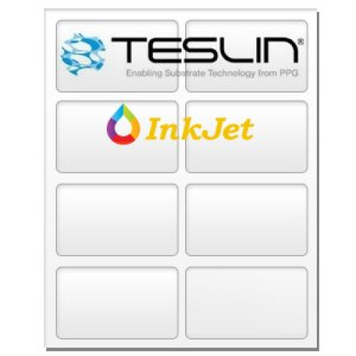 Teslin Συνθετικό Χαρτί - για Εκτυπωτές Inkjet - Μικρο-Διατρημένο 8-up - 10 Mil 10 Φύλλα