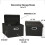 Household Essentials Fabric Storage Boxes with Lids and Handles, Black 3