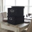 Household Essentials Fabric Storage Boxes with Lids and Handles, Black 2