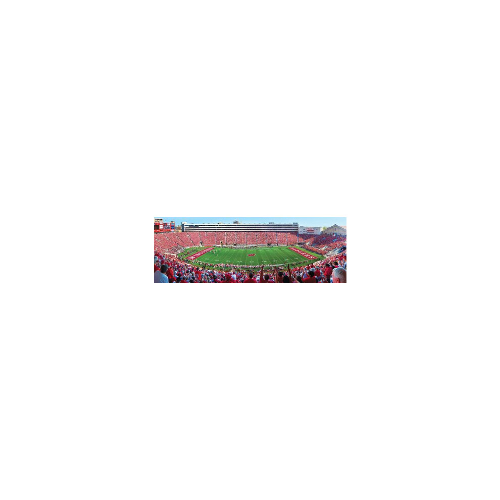Masterpieces 1000Dln Puzzle Ncaa Wisconsin Badgers Panoramatick Fotbalov Stadion Zbava Pro Dospel A Rodinu 13""""X39""""-image