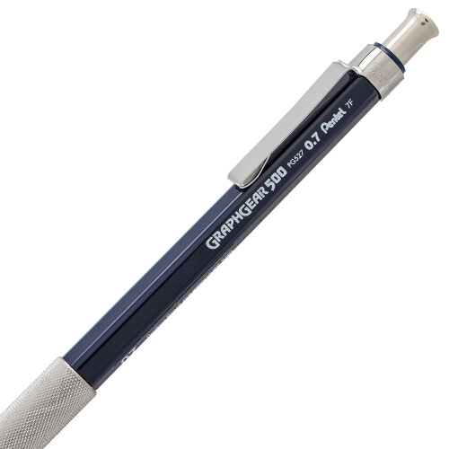 Pentel Pentel Drafting Kit with Graph Gear 500 Automatic Drafting Pencil  0.7mm  Blue Barrel  Lead and Mini Eraser (PG527LEBP) 2