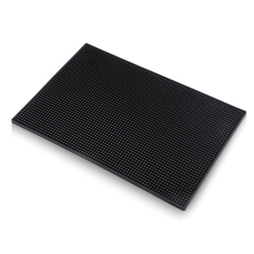 New Star FoodService 48421 MAT de servi   o de barra de borracha para balc   o de 12 polegadas por preto de 18 polegadas
