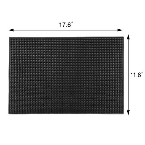 New Star FoodService 48421 MAT de servi   o de barra de borracha para balc   o de 12 polegadas por preto de 18 polegadas 1