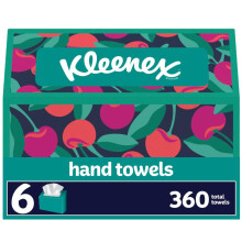 Kleenex Disposable Paper Hand Towels  6 Boxes  60 Tissues per Box 360 Total Tissues  Packaging May Vary