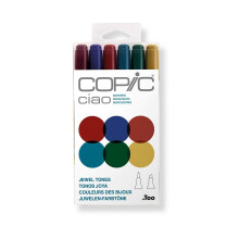 Sada fixiek Copic Marker Montana Ciao, odtien Jewel Tones, 6 kusov (052053)