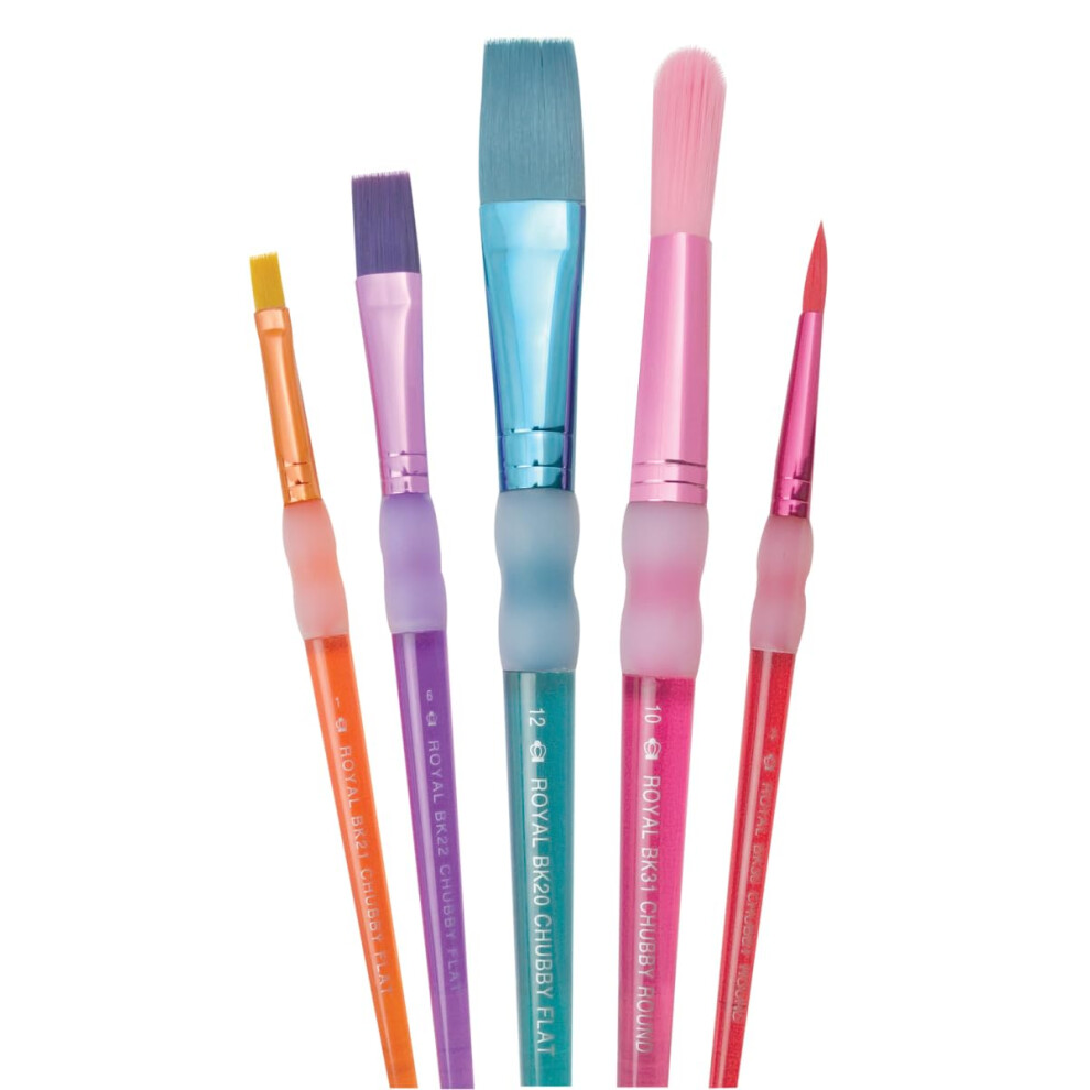 Royal Brush BK687 Lot de 5 pinceaux pour arts et artisanat Big Kids Choice Chubby