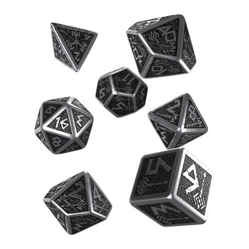 Q-Workshop Metal Dwarven 7 Polyhedral RPG prydnad trning
