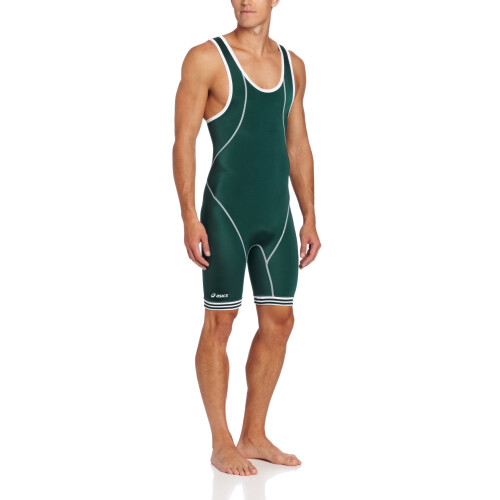 Asics ASICS Men's Snap Down Wrestling Singlet (Forest/White)  XX-Small