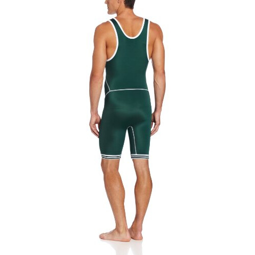 Asics ASICS Men's Snap Down Wrestling Singlet (Forest/White)  XX-Small 1