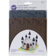 Juego de Moldes de Textura Wilton de 2 Piezas, Pavimento/Madera