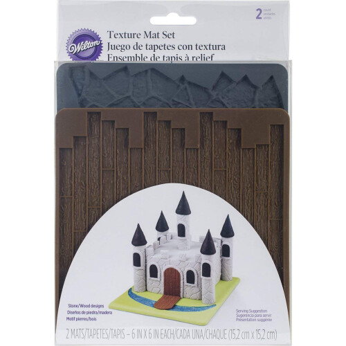 Set di Stampi Texture Wilton, Ciottoli/Legno 1