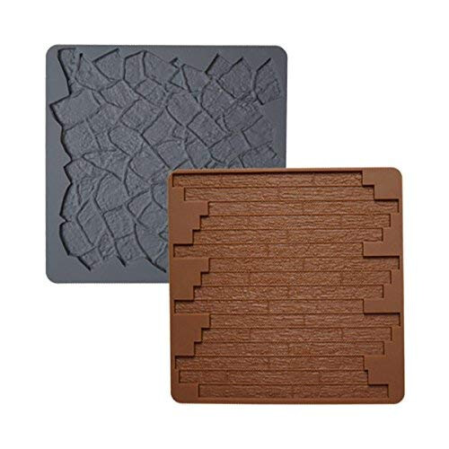 Set di Stampi Texture Wilton, Ciottoli/Legno 2