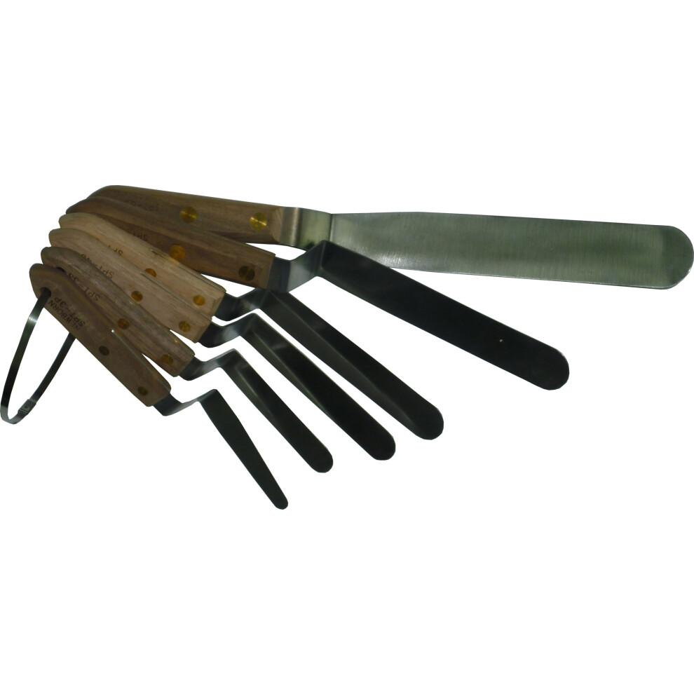 KITSPTOF Ensemble de spatules d   cal   es     manche en bois pour nouveau-n    6 pi   ces