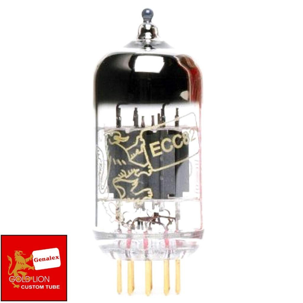 Genalex Lion 12Au7 B749 / Ecc82 Preamp Plated Vacuum Tube - Single Gold 723175698376