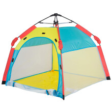 Detsk stan Pacific Play Tents One Touch Lil' Nursery Tent UV oetren - 36"""" x 36"""" x 36"""" Modr/cerven/lut
